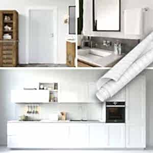 Beyaz Seramik Görünümlü Yapışkanlı Folyo 45 cm ve 90 cm Rulo Çeşitleri Dekoros'ta! Tezgah Arası, Fayans Desen Kaplama ve PVC Çıkartma Folyolar için Tıkla!
