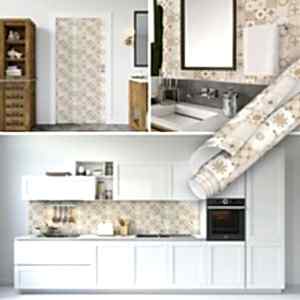 Bej Rengi Çini Desenli, Fayans Görünümlü, Yapışkanlı Folyo 45 ve 90 cm Rulo Çeşitleri Dekoros'ta! Su Geçirmez, Yüzey ve Tezgah Kaplama Folyolar için Tıkla!