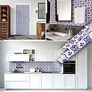 Mavi Beyaz Çini Desenli Yapışkanlı Folyo 5 cm ve 90 cm Rulo Çeşitleri Dekoros'ta! Her Renk Çini Desen, Yüzey Kaplama ve Çıkartma Folyolar için Tıkla!