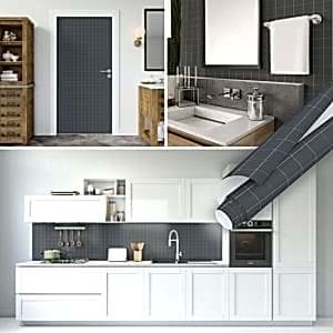 Antrasit Kareli Yapışkanlı Folyo, Fayans Görünümlü 45 cm ve 90 cm Rulo Çeşitleri Dekoros'ta! Yüzey, Tezgah Kaplama ve PVC Çıkartma Folyolar için Tıkla!