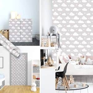 Sevimli Bulut Desenli Yapışkan Folyo 45 ve 90 cm Rulo Çeşitleri Dekoros'ta! Su Geçirmez Folyolar ve Çocuk Odası Kaplama Kağıtları için Hemen Tıkla!