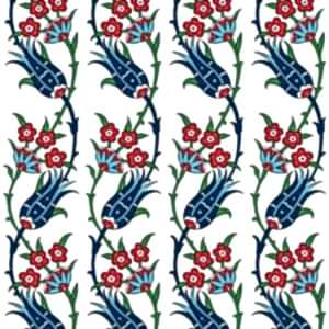 Mavi Lale Motifli Çini Desenli Yapışkan Folyo 45 cm ve 90 cm Rulo Çeşitleri Dekoros'ta! Su Geçirmez Tezgah Arası Kaplama Folyoları ve Modelleri için Tıkla!