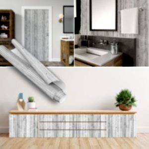 Açık Gri Panel Ağaç Desenli Yapışkanlı Folyo 45 cm ve 90 cm Rulo Çeşitleri Dekoros'ta. Tezgah, Banyo, Duvar ve Masa Kaplamaya Uygun. Şimdi Tıkla.