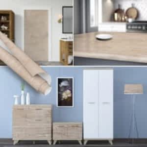 Ahşap Desenli Yapışkanlı Folyo Kaplama 45 cm ve 90 cm Rulo Çeşitleri Dekoros'ta. Suya Dayanıklı Yapışkan Mobilya Kaplama Folyosu için Tıkla.