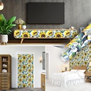 Sarı Ayçiçeği Yapışkanlı Folyo Desenli Folyolar 45 cm ve 90 cm Rulo Çeşitleri Dekoros'ta! Kendinden Yapışkanlı, Desen Takipli, Kaplama Folyoları için Tıkla!