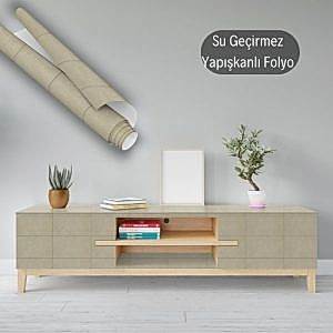 Bej Mermer Görünümlü Yapışkanlı Folyo, 45 cm ve 90 cm PVC Rulo Çeşitleri Dekoros'ta. Taş Desen Çıkartma, Yüzey Duvar Kaplama Folyosu için Hemen Tıkla