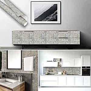 Çimento Beton Görünümlü Yapışkanlı Folyo, 45 cm ve 90 cm PVC Rulo Çeşitleri Dekoros'ta. Mutfak Duvar ve Yüzey Kaplama Çıkartması için Hemen Tıkla.