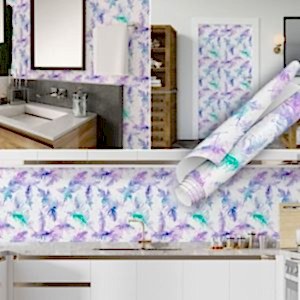 Renkli Kuş Tüyü Yapışkanlı Folyo Kaplama 45 cm ve 90 cm Rulo Çeşitleri Dekoros'ta! Kendinden Yapışkanlı, Desen Takipli, Kaplama Folyoları için Tıkla!