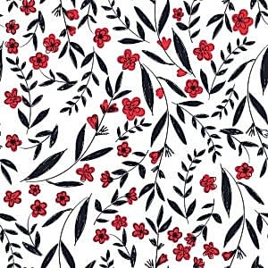 Siyah Kırmızı Çiçek Desenli Kaplama Folyo 45 cm ve 90 cm Rulo Çeşitleri Dekoros'ta! Kendinden Yapışkanlı, Desen Takipli, Kaplama Folyolarını İncele!