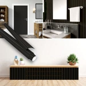 Siyah Panel Görünümlü Yapışkanlı Folyo 45 cm ve 90 cm Rulo Çeşitleri Dekoros'ta. Tezgah, Banyo, Duvar ve Masa Kaplamaya Uygun. Şimdi Tıkla.