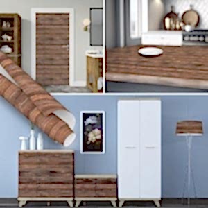 Tahta Görünümlü Yapışkanlı Folyo 0126 45 cm ve 90 cm Rulo Çeşitleri Dekoros'ta. Suya Dayanıklı Yapışkan Masa Kaplama Folyosu için Tıkla.