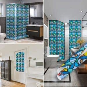 Yapışkanlı Vitray Desenli Şeffaf Folyo 45 cm ve 90 cm Rulo Çeşitleri Dekoros'ta! Kendinden Yapışkanlı, Duşakabin, Banyo Kaplama Folyoları için Hemen Tıkla!