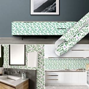 Yeşil Mor Çiçekler Desenli Yapışkanlı Folyo 0806 45 cm ve 90 cm Rulo Çeşitleri Dekoros'ta! Kendinden Yapışkanlı, Desen Takipli, Kaplama Folyolarını İncele!