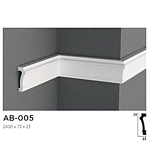 7cm Boyanabilir Beyaz Duvar Bordürü AB-005 ile Modern İç Mekanlar Oluşturun Dayanıklı Polimer Duvar Bordürleri. Bordür ve Çıta Modelleri için Hemen Tıkla!