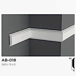 7cm Boyanabilir Beyaz Duvar Bordürü AB-018 ile Modern İç Mekanlar Oluşturun Dayanıklı Polimer Duvar Bordürleri. Bordür ve Çıta Modelleri için Hemen Tıkla!