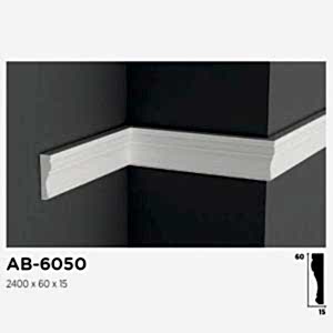 6cm Boyanabilir Beyaz Duvar Bordürü AB-6050 ile Modern İç Mekanlar Oluşturun Dayanıklı Polimer Duvar Bordürleri. Bordür ve Çıta Modelleri için Hemen Tıkla!