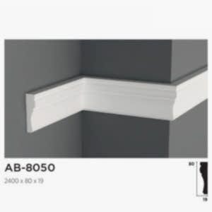 8cm Boyanabilir Beyaz Duvar Bordürü AB-8050 ile Modern İç Mekanlar Oluşturun Dayanıklı Polimer Duvar Bordürleri. Bordür ve Çıta Modelleri için Hemen Tıkla!