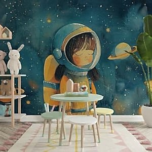 Astronot Kız Duvar Kağıdı Modelleri ve Fiyatları Dekoros'da. Tutkal Hediyeli! Yıldızlar ve Uzay Duvar Kağıtları Tüm Türkiye'ye Gönderiyoruz. Dekoros'a!