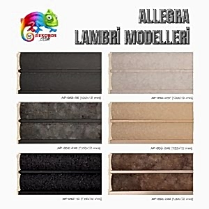 Allegra Duvar Tavan Lambri ürünleri son teknoloji malzemeden üretilmiştir. Duvar Lambri Modelleri, Tavan Lambri Modelleri ve Fiyatları Dekoros'ta!