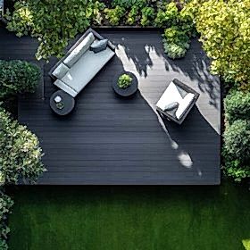 İçi Tam Dolu Çizgili Kompozit Deck Antrasit