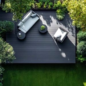 İçi Tam Dolu Çizgili Kompozit Deck Antrasit