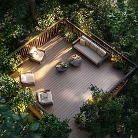 İçi Tam Dolu 3D Emboss Kompozit Deck