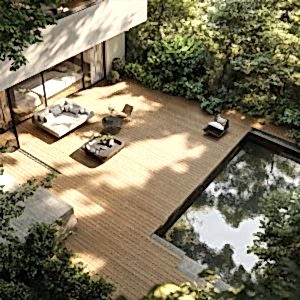 Meşe Kompozit Deck Modelleri Havuz ve Bahçe Dış Mekan Zemin