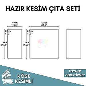 Modern Duvar Çıta Seti Şık ve Pratik Yapışkanlı Çerçeve Set 003