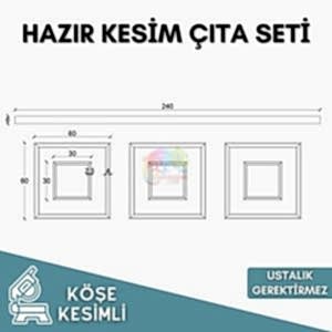 Kolay Montaj Duvar Çıta Seti Modern Soy Yapıştır Set 019
