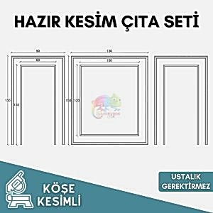 Köşe Kesimli Lüks Duvar Çıta Seti Kendin Yap Duvar Çıtası 016