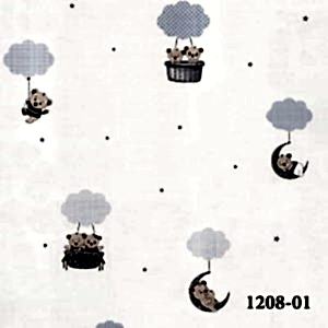 Deco junior Çocuk Odası Duvar Kağıdı modelleri ve fiyatları, Erkek Kız Bebek Odası Duvar Kağıtları, Balonlu Mavi bulutlu uçan balon