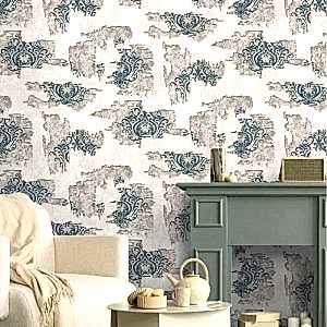 Odessa Duvar Kağıdı 2503-02 klasik desenli eskitme dokulu duvar kağıdı