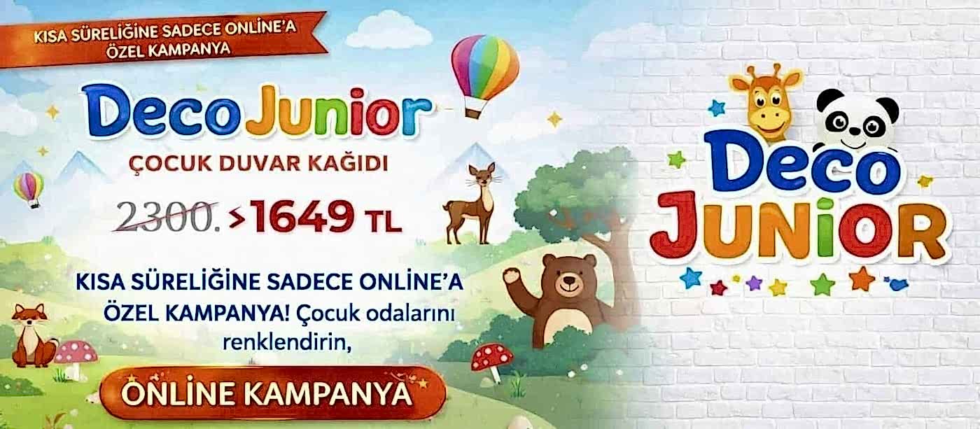 Deco Junior Çocuk Odası Duvar Kağıtları Kampanya İndirim